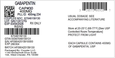 Label (16571 869 10 Gabapentin 400mg 67046 1591 30)